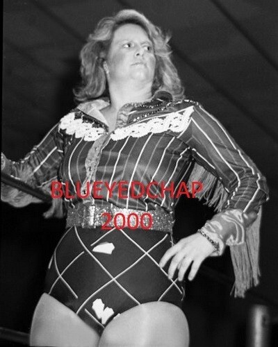 7”BATTLE WEAPONS PEGGY LEE PEGGY LEE LEATHER GIRL WRESTLER 8 X 10 WRESTLING PHOTO WWF