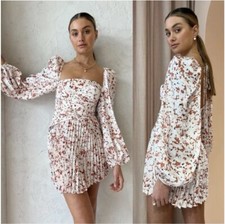 Acler Dress Mannock Size AU 6 US 2 Terrazzo Gathered Pleated Mini Short