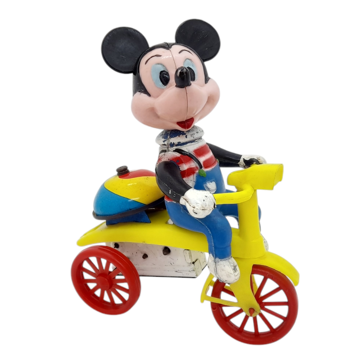 ANCIEN JOUET EN Bois A Tirer Donald Et Mickey Tricycle Walt Disney 1950