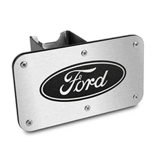 Ford Laser-Etched Logo on Brushed Stainless Steel 2" Class 3 Hitch Cover