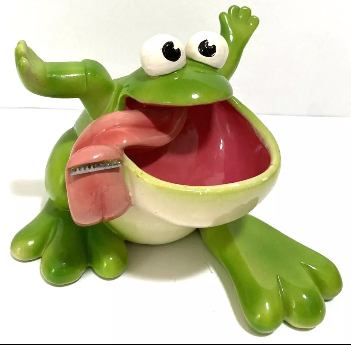 Frog Tape Dispenser Pen Paperclip Holder 5