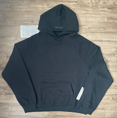 NEW Fear of God Essentials Hoodie Black SS21 Size XL FREE SHIPPING