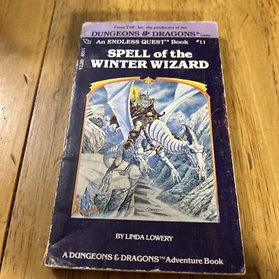 ENDLESS QUEST # 11 - SPELL OF THE WINTER WIZARD LINDA LOWERY 1ST PRINTING ! 1983