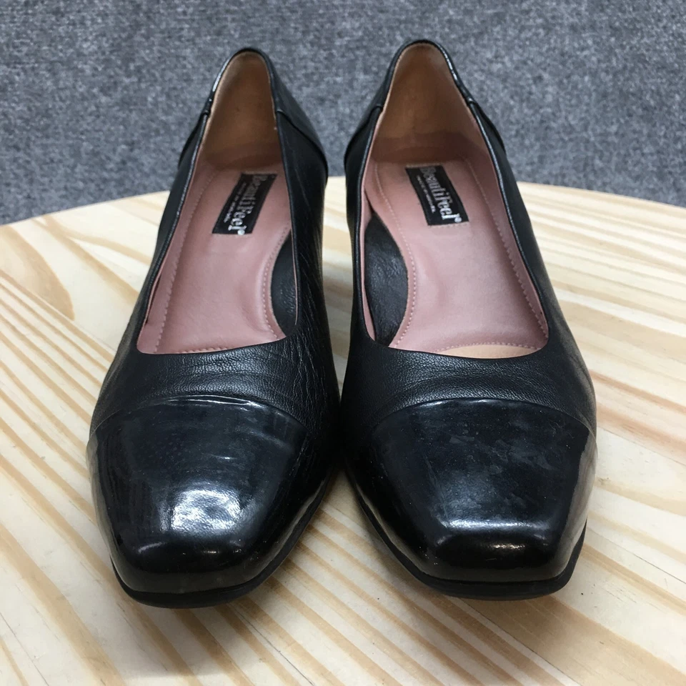 Zapatos sin cordones BeautiFeel para mujer 40 cuero negro informales tacones punta cuadrada Foto 4 de 4