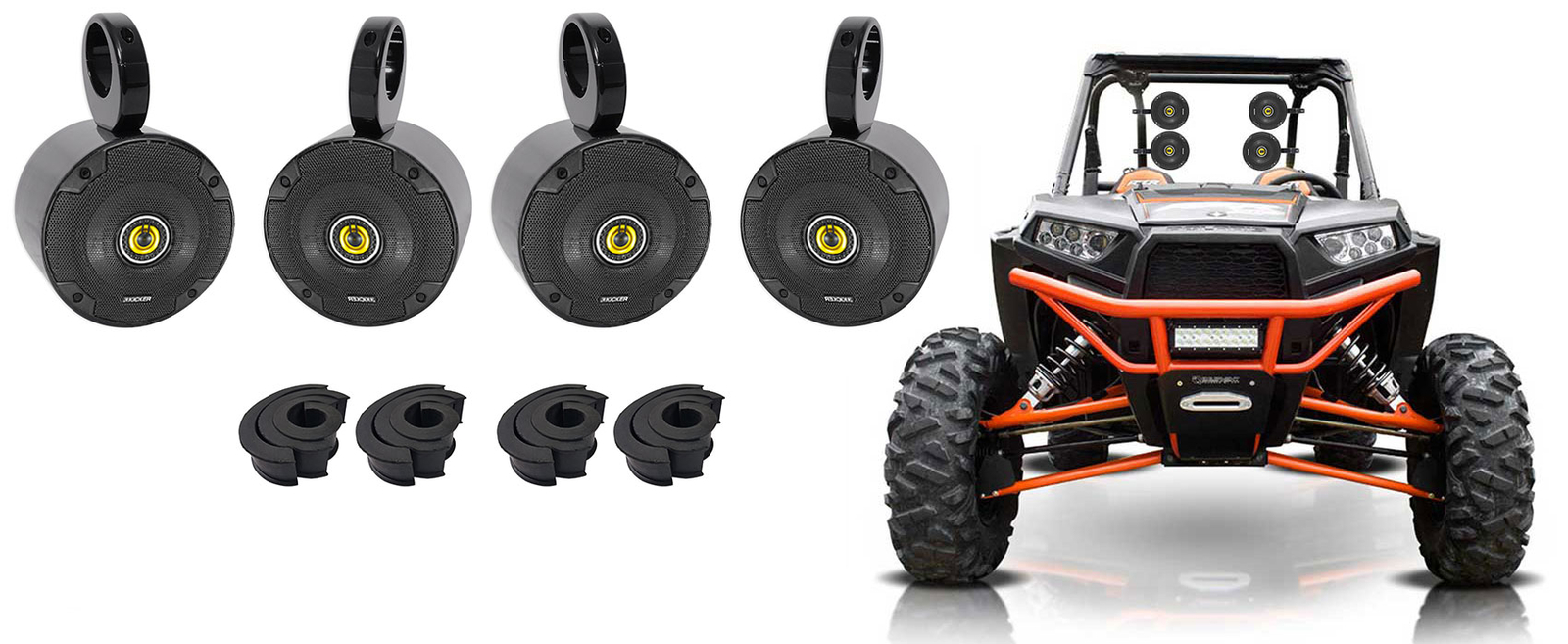 4 Металлические башенные колонки Kicker 525 для PolarisJEEPATVUTVRZRCART 51690₽