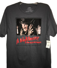 HALLOWEEN TEE NIGHTMARE ON ELM STREET FREDDY KRUEGER NWT SZ L T-SHIRT COT/POLY