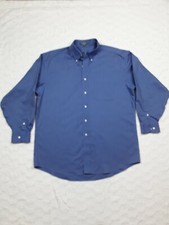 Blue Lanesboro Dress Shirt Mens Medium, 16, 32/33