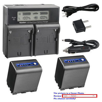 Kastar Battery LCD Dual Fast Charger for Sony NP-QM91D Cyber-shot DSC-S85 Camera