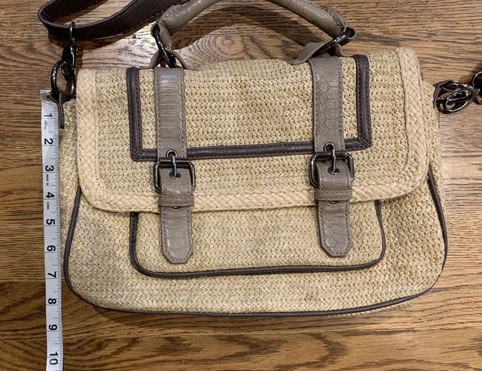 Boho Vera Wang Yute Sisal Tejido Cartera Paja Mensajero Foto 3 de 4