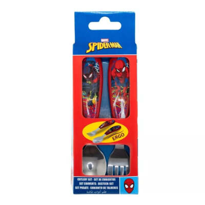 2-teilig Marvel Spiderman Besteck-Set Frühstücksset Gabel Löffel Kindergarten