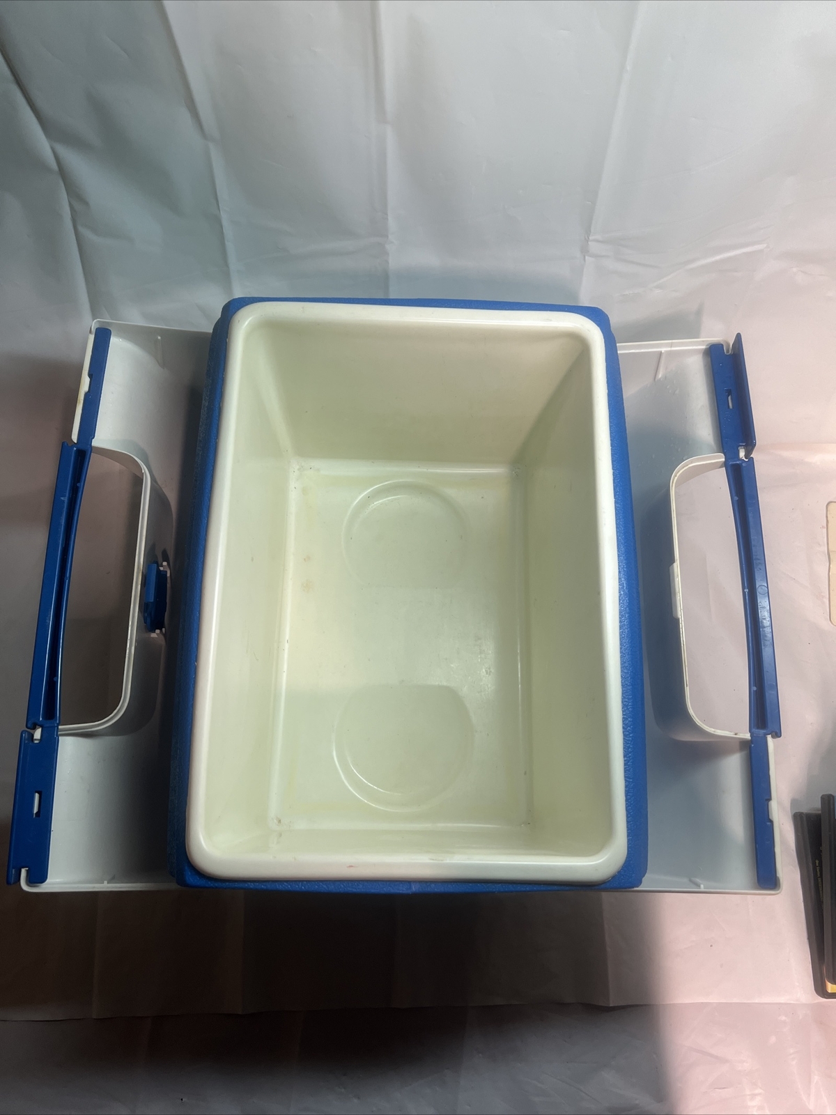 Vtg Thermos 7707 Lil Cool Date 7 Quart Split Lid Lunchbox Cooler for