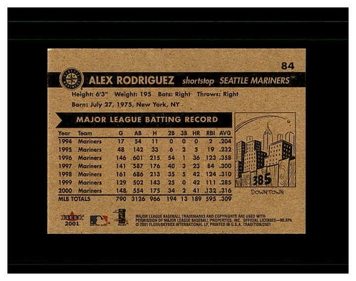 ALEX RODRIGUEZ YOU PICK SEE SCANS OF EVERY CARD AWESOME SELECTION ROOKIES LOT #1 - Picture 249 of 362