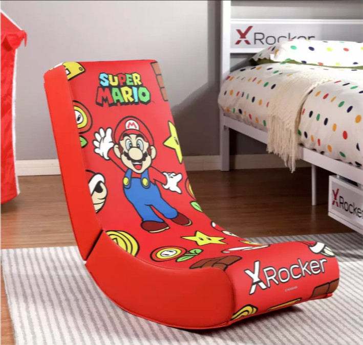 Silla Gaming Plegable X ROCKER Licencia Oficial MARIO Edición Power Up Niños