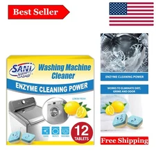 12- Enzyme-Activated Washing Machine Cleaner with Lemon Scent