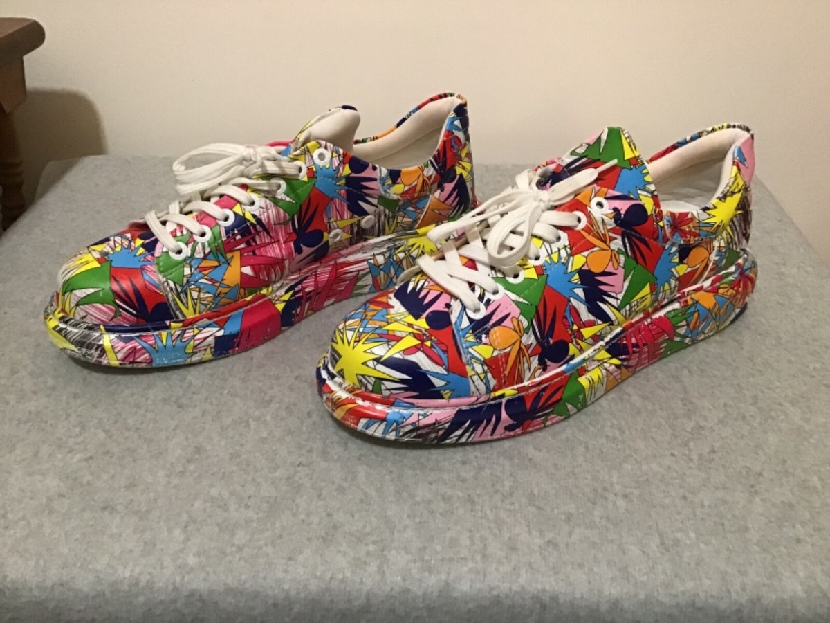 Chekich Sneakers Size US UK EUR 42 Faux Leather Graffiti Shoes