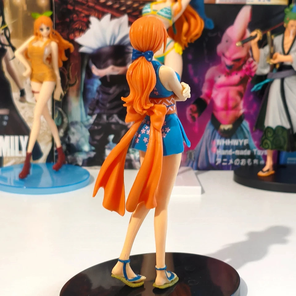 Figurine Nami en kimono bleu One Piece - Photo 3/4
