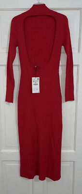 slim fit dress slacks Zara Pink Ribbed Midi Dress main image 1