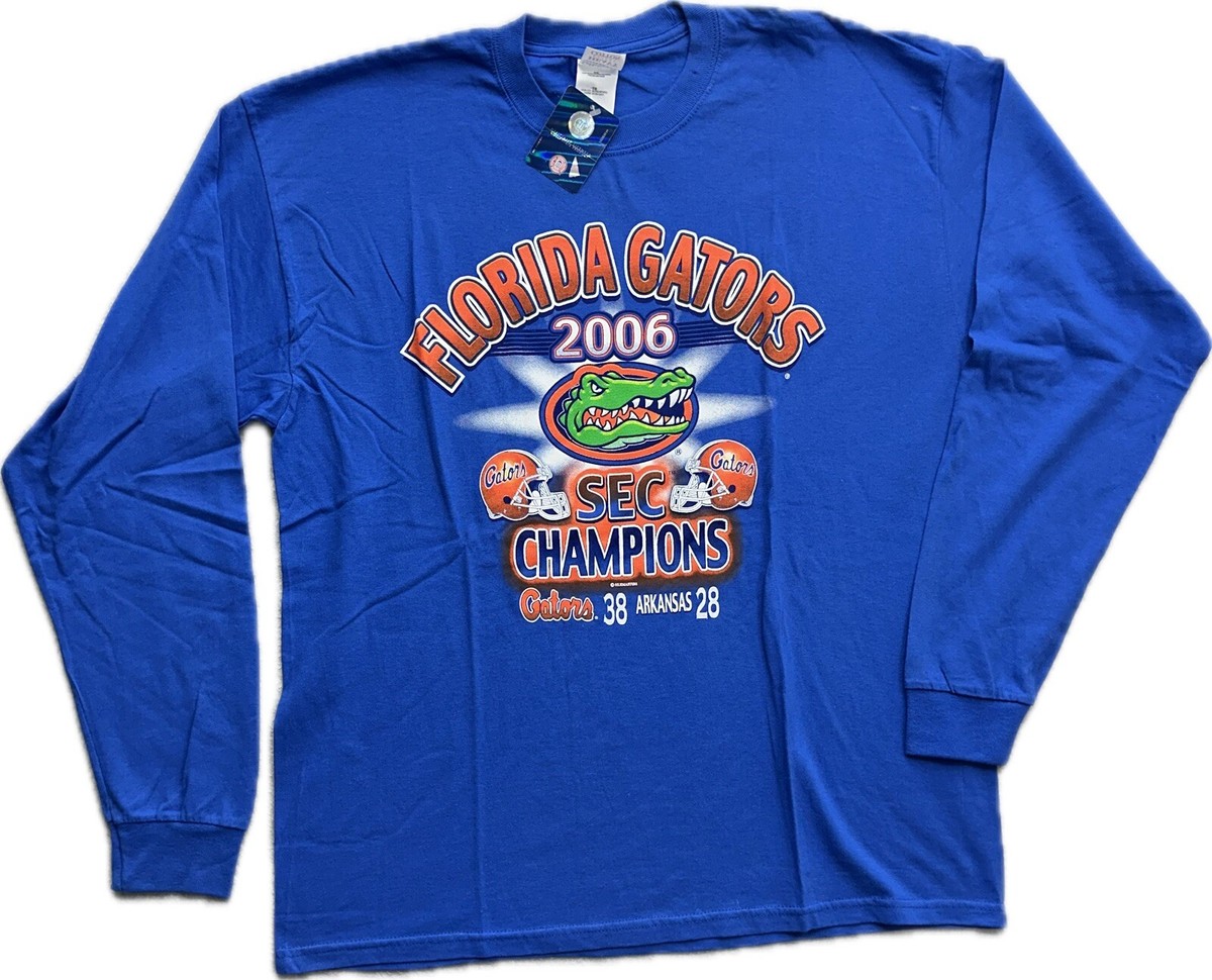 NOS NWT 2006 University Of Florida Gators Blue SEC Champions T