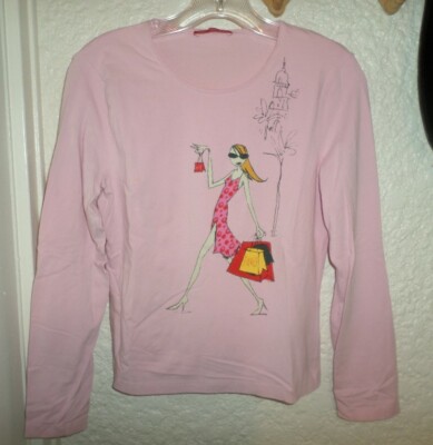 Alain Manoukian Paris Graphic Print Tee Shirt Size M