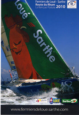 Postcard sail: Route du Rhum 2010 Monohull Farmers of Loué-Sarthe