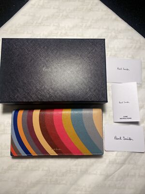 Genuine Paul Smith Women's Swirl Trifold Wallet UK