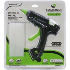 Surebonder Mini Size High Temp Detail Tip Glue Gun Kit-12 Glue Sticks Included