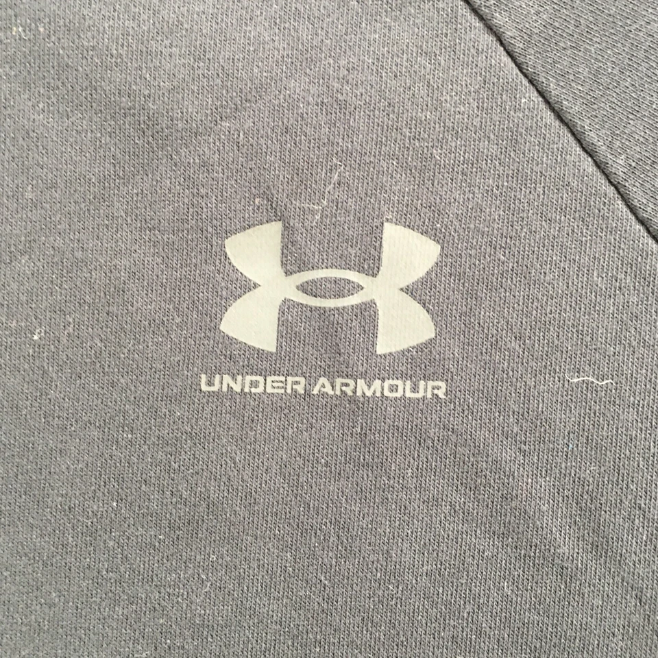 Under Armour 裁剪运动衫女式 M Rival Terry Crew 黑色棉混纺 — 第 4/4 张图片