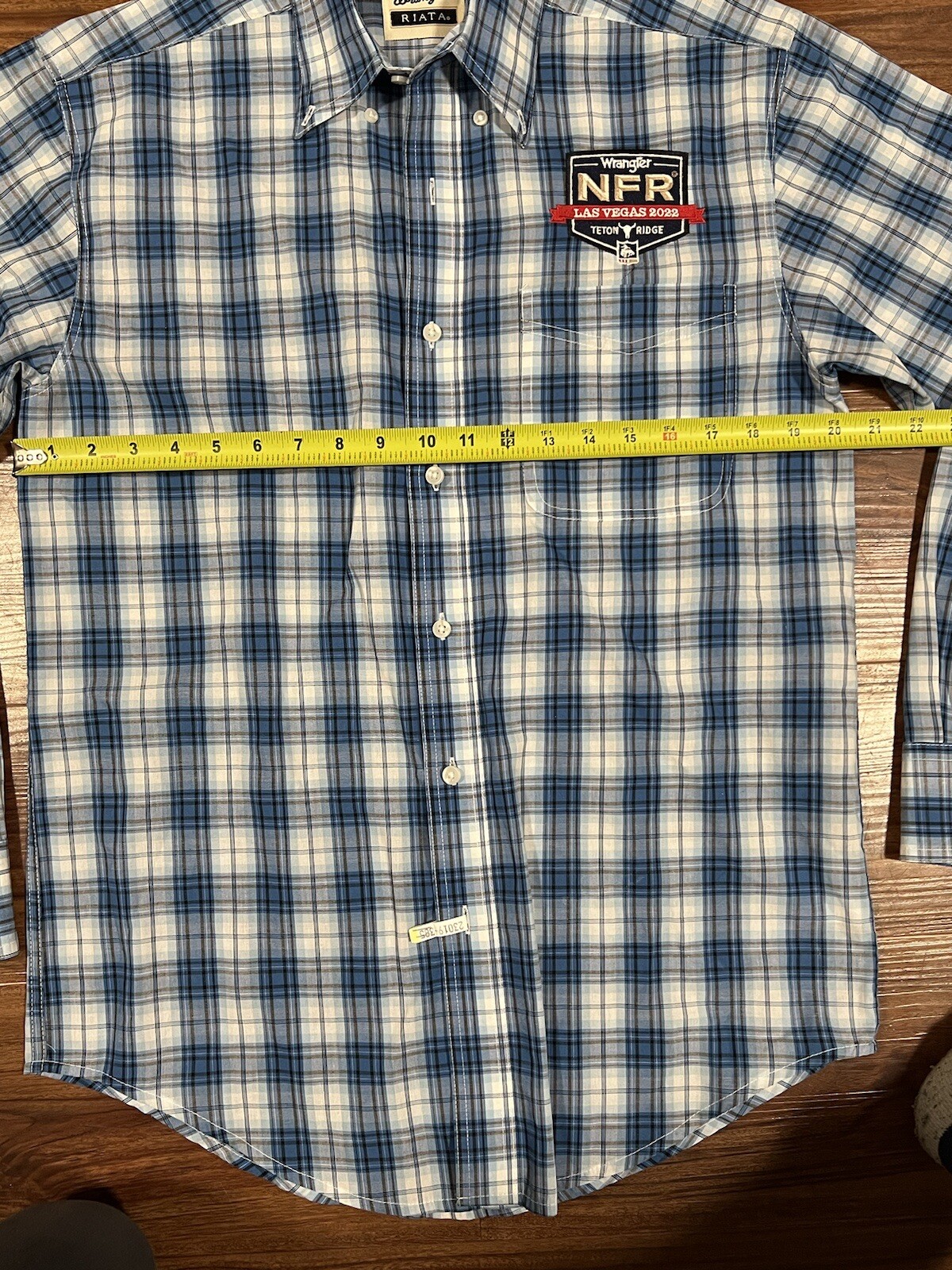 Wrangler Riata NFR National Finals Rodeo Las Vegas 2022 Western Shirt Blue Small