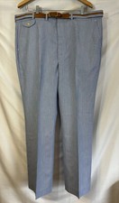 Men's Vintage Farah Pants Blue With Belt Size 42x32 MADE in USA