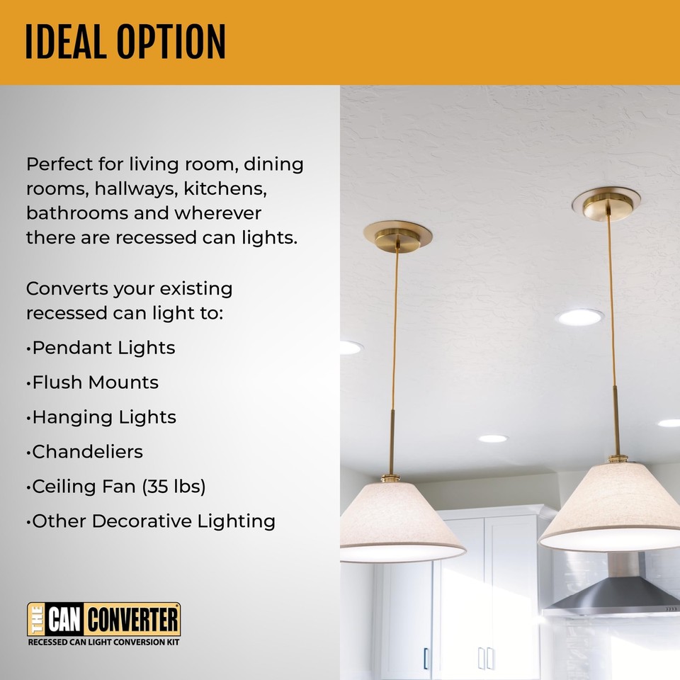  R56, Recessed Can Light Conversion Kit, for Ceiling Light Fixture