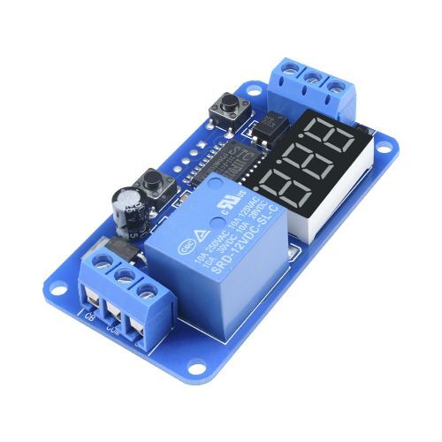 12V Display LED Timer Relay Programmable Board Buzzer Button Module Delay Switch