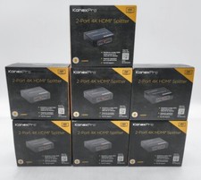 Lot of 7 Kanexpro 2-port 4K HDMI Splitter