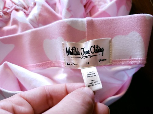 EUC Matilda Jane Good Hart Sugar Pie Pink Bow Ruffled Shorties Shorts 10 - Picture 3 of 3