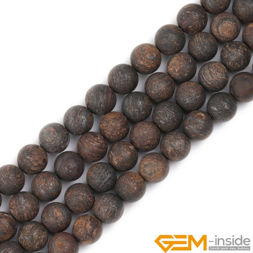Natural Gemstone Assorted Frosted Matte Round Beads For Jewellery Making 15" - Foto 343 di 661
