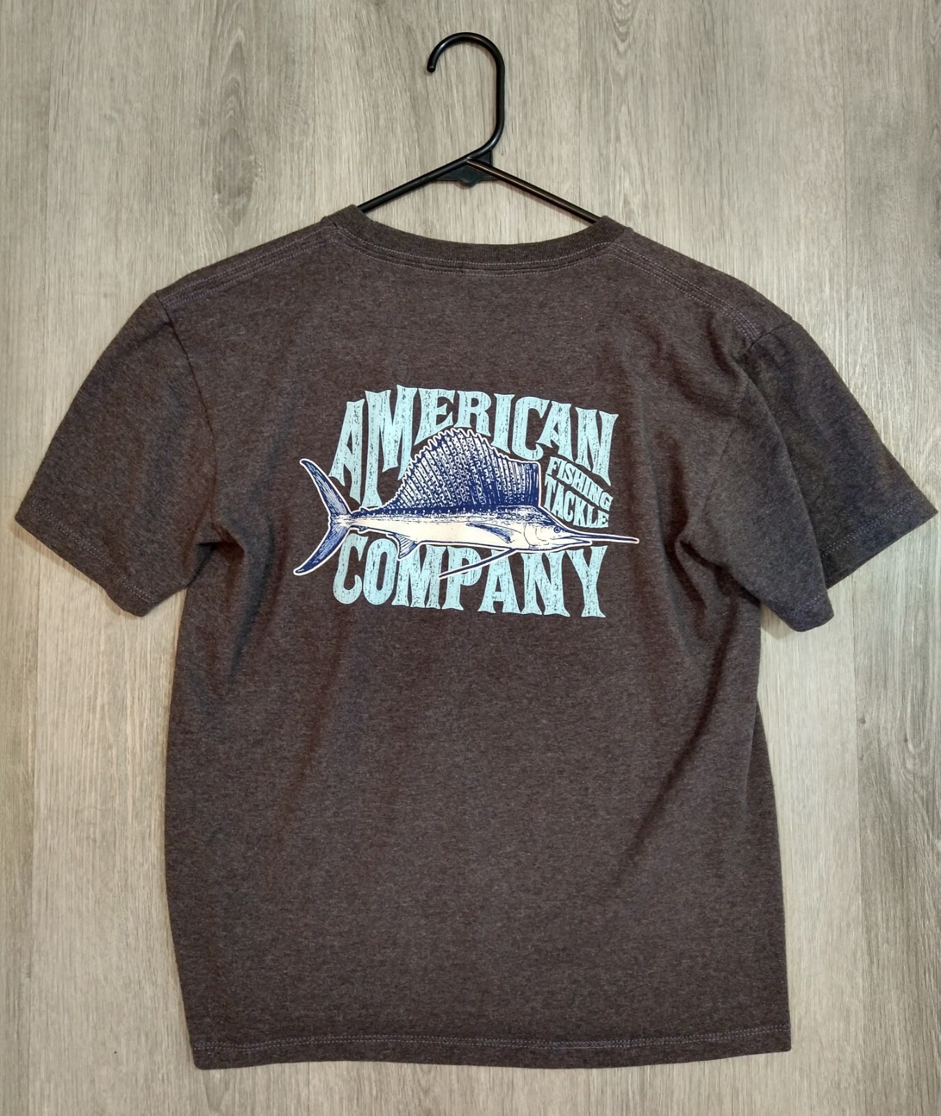 AFTCO Youth T-Shirt YOUTH Large Gray/Blue Logo | Fishing Tackle Co