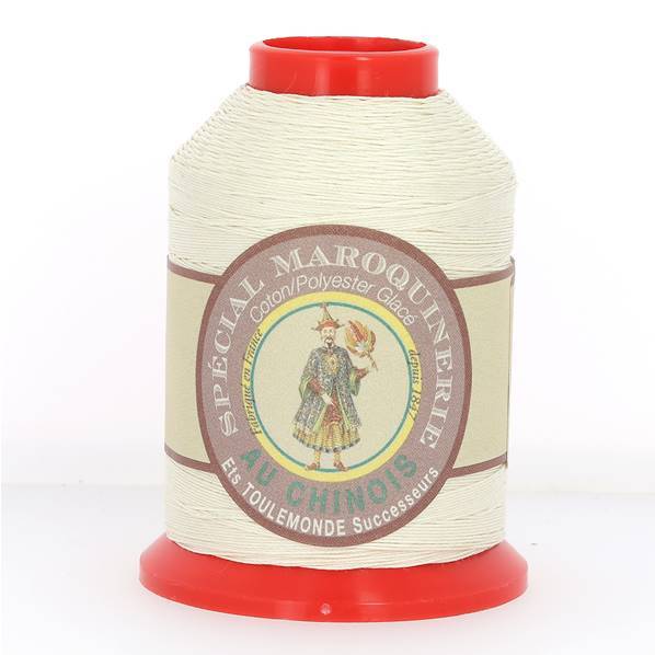 Fil polyester coton haut de gamme texture Natur 0,52mm résistant aux UV
