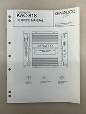 Kenwood KAC-818 Original Service Manual Free Shipping