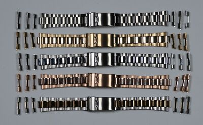 Cinturino Bracciale Jubilee Orologio 18mm 20mm 22mm Dritto Estremità di  alta qualità Rolex tipo | eBay
