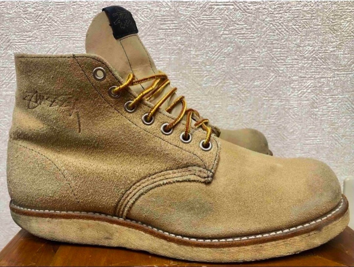 Red Wing Boots 8167 STUSSY custom US:8.5E Suede/Leather