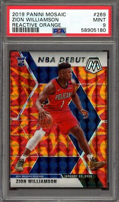 Zion WilliamsonMosaicReactive Orangeザイオン 2019 Mosaic Reactive Orange Zion Williamson PSA 10 GEM MINT