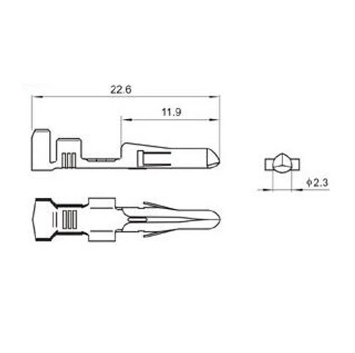 Arlows 10x cable lugs suitable for CEV handlebar fitting switch unit indicator shaft