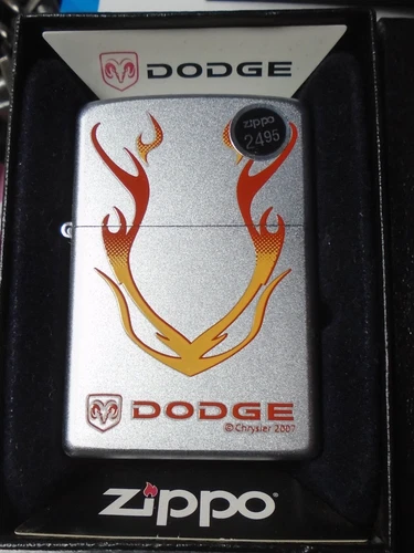 Rare Zippo 24270 Dodge Flames RAM Mopar Hemi V-8 Trucks original box with tags