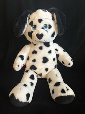 Build A Bear Dalmatian Plush Huggable Hearts Puppy Dog Blue Eyes