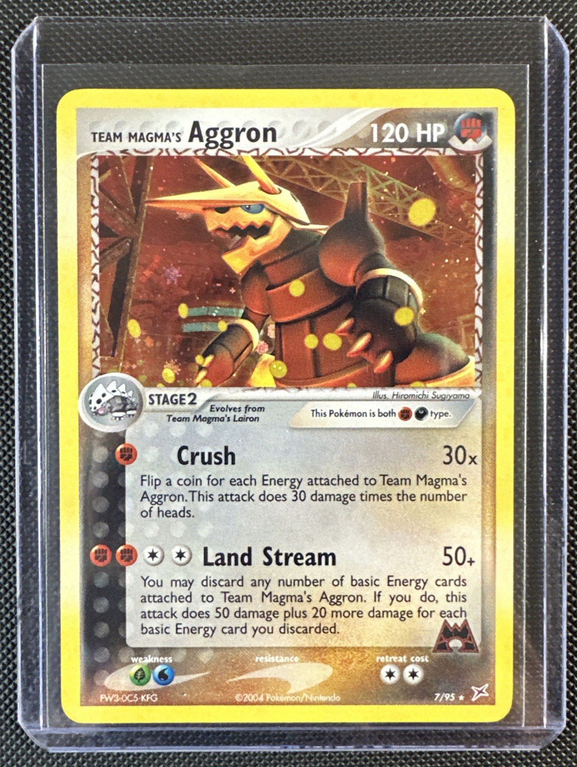 Team Magma's Aggron 7/95 Team Magma vs Team Aqua Vintage Rare Holo