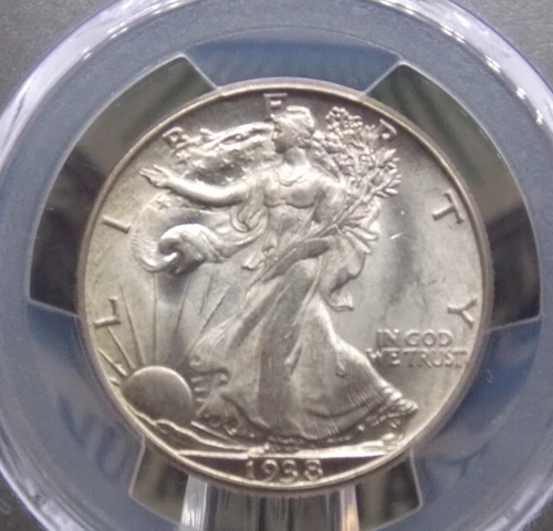 1938 "D" Walking Liberty Half Dollar 50c PCGS MS64 #666 BU Unc ECC&C, Inc.