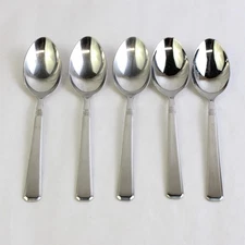 Lot Of 5 J A Henckels (Zwilling) Metrona (Stainless) Flatware Soup Spoons