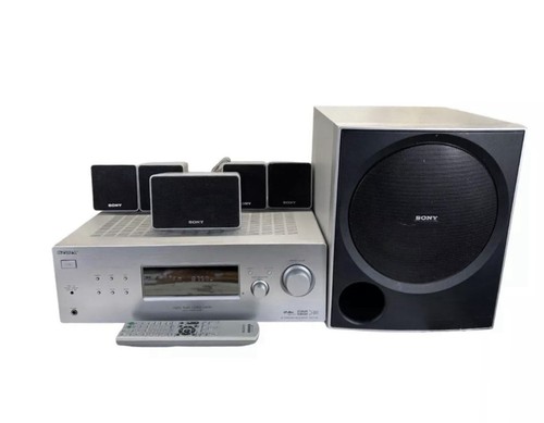 Sony STR-K790 5.1 Home Theater Bundle A/V Receiver 6 speakers with Remote TESTED