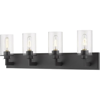 Z-Lite 462-4V-BRZ Savannah 4 Light 31.5 inch Bronze Vanity Wall Light