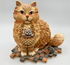 "Sam and Mitzy" Cat Figurine D. Masters Kriebel 1st Edition 2000 Lang Wise 5.25"