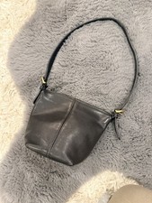 Vintage Coach Mini Shoulder Bag 4107 Black Soft Leather Made In USA Rare